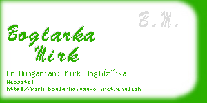 boglarka mirk business card